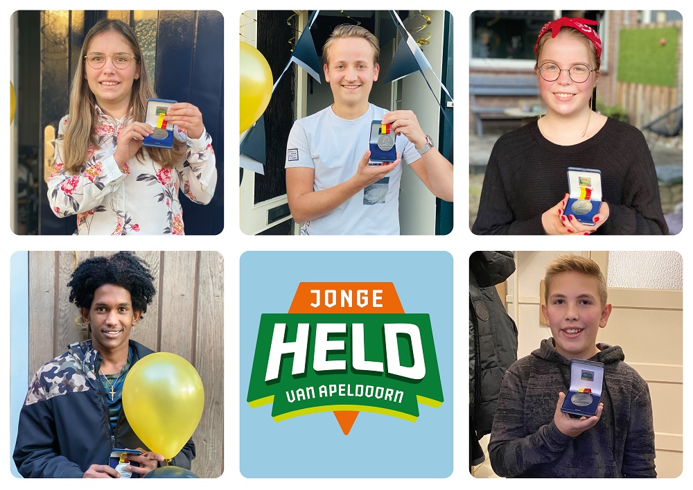 Vijf Apeldoornse jonge helden ontvangen Jeugdlintje