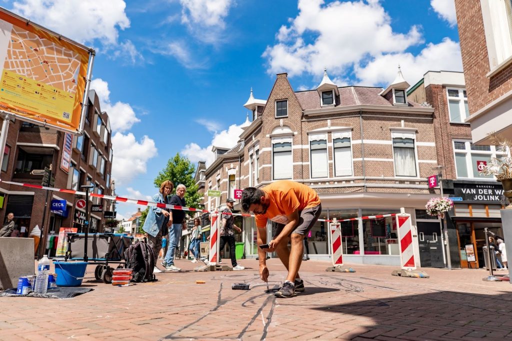 Spring in de 3D straatkunst in Apeldoorn
