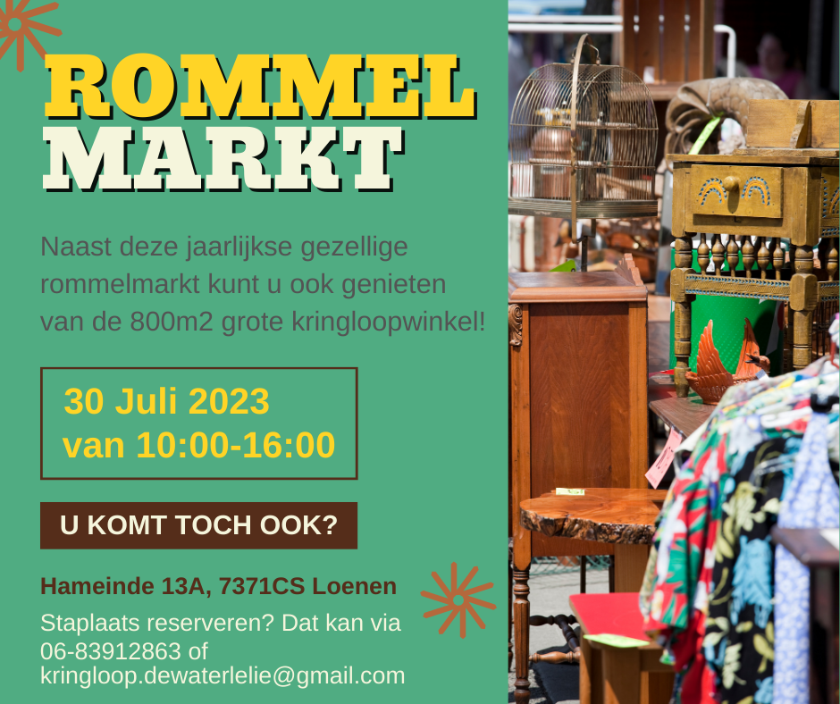 De gezelligste rommelmarkt van Loenen is er weer