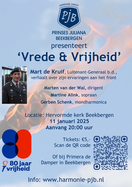 Themaconcert ‘Vrede & Vrijheid’ in Beekbergen