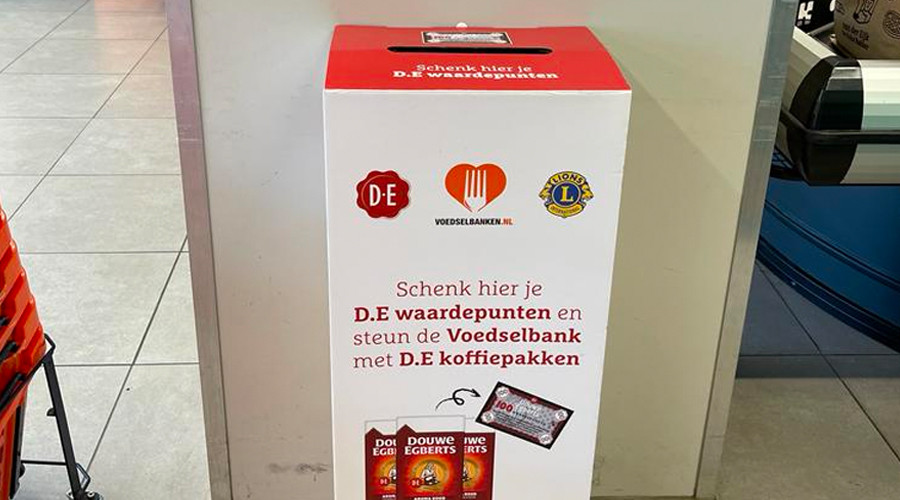 Inzamelingsactie Douwe Egberts-punten levert al 600.000 punten op voor de Voedselbank