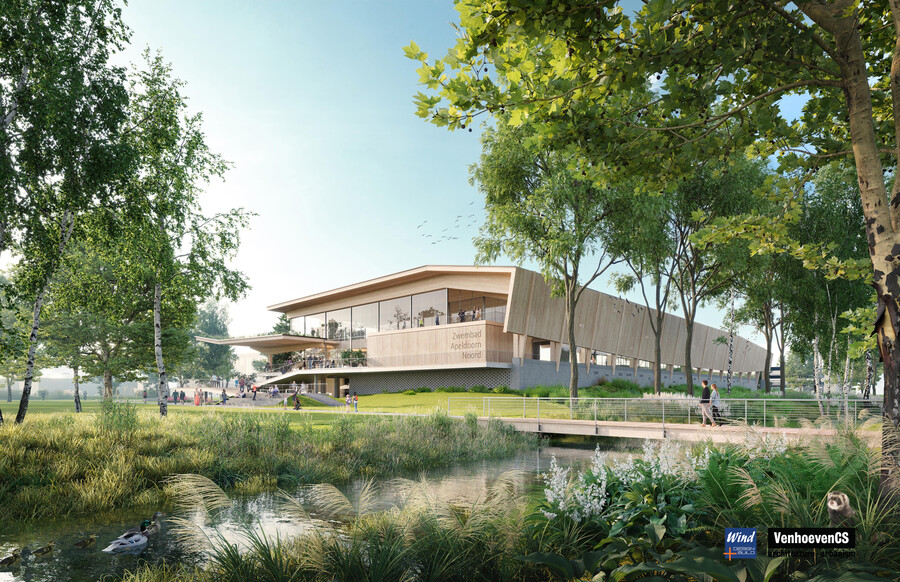 Eerste steen gelegd voor nieuw zwembad Aquadoorn in Apeldoorn